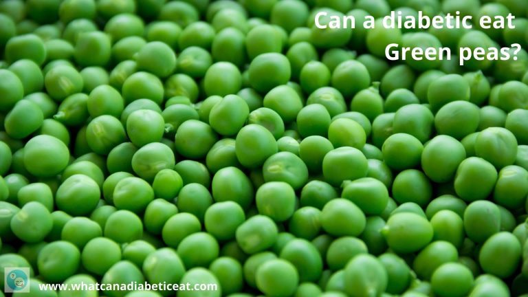 Can a diabetic eat Green peas?