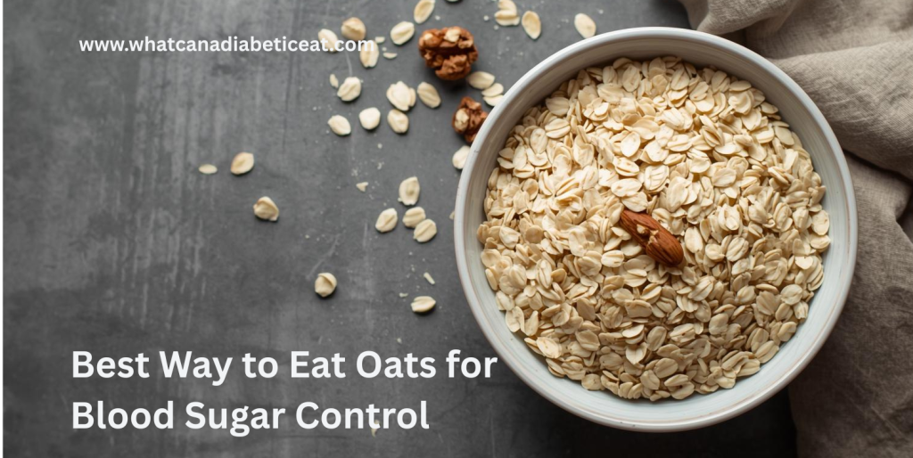 Bowl of cooked oats prepared simply for blood sugar control