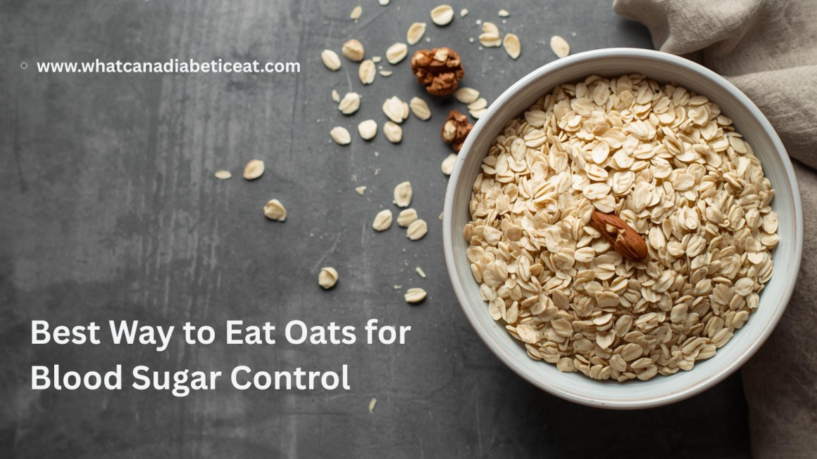 Bowl of cooked oats prepared simply for blood sugar control