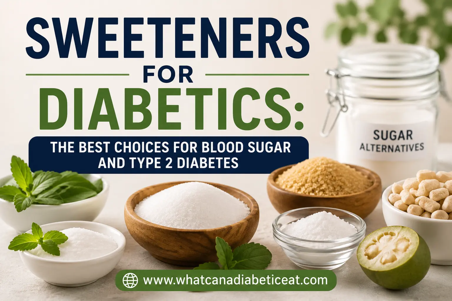 Sweeteners for diabetics and sugar alternatives for blood sugar and type 2 diabetes